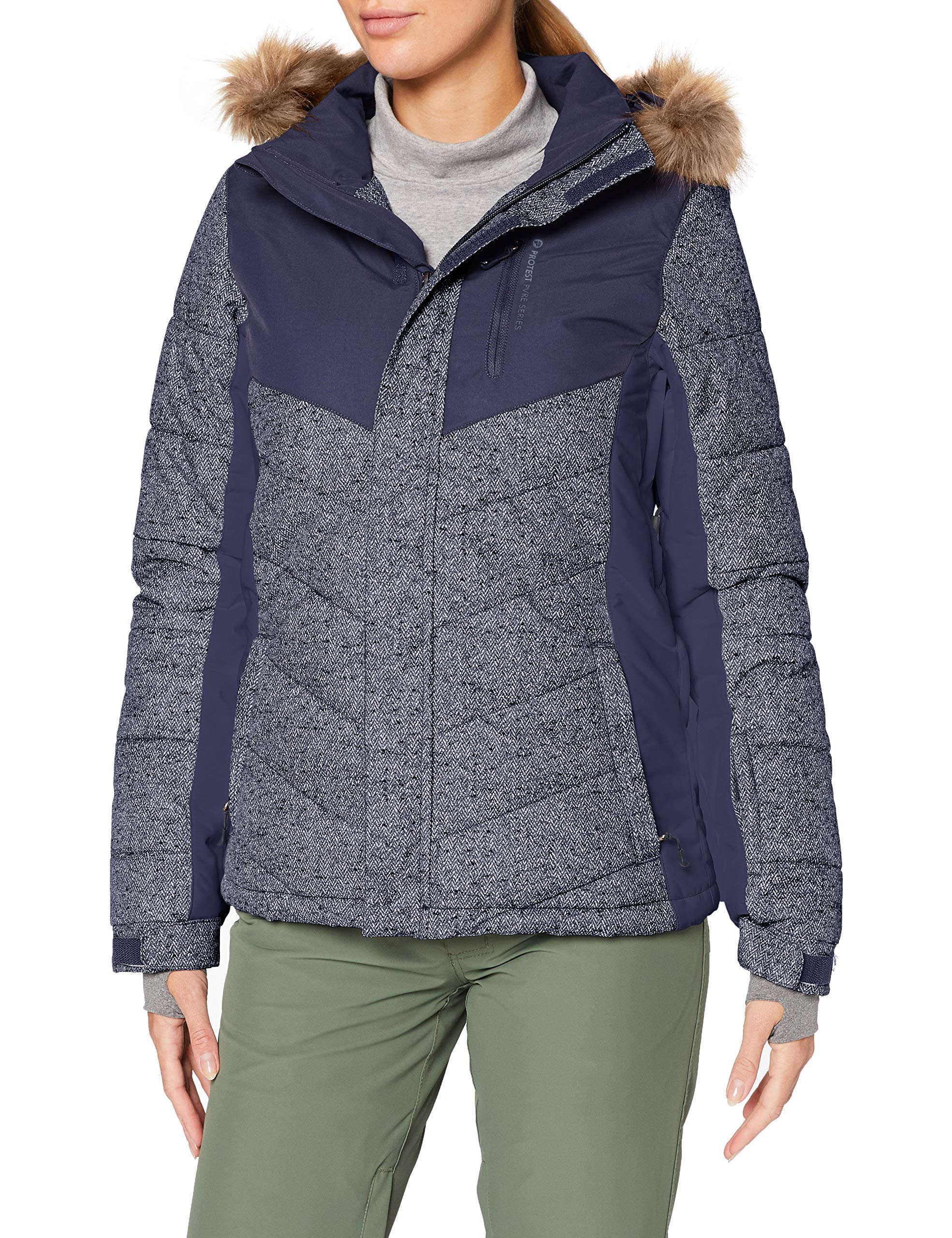 Protest Winter Skijacke/Snow, Damen L Blau (Ground Blue)