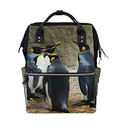 MONTOJ Süßer King Pinguin Bild Canvas Reisetasche Campus Rucksack