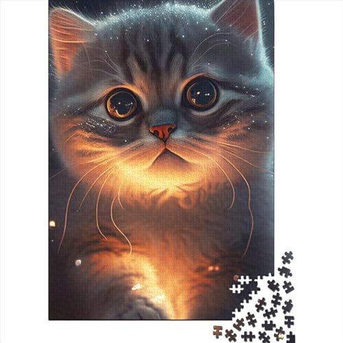 Süßes Katzen-Puzzle, 500-teiliges Puzzle für Erwachsene und Jugendliche, Lernspiele für zu Hause, DIY-Spielzeug (Größe: 52 x 38 cm)