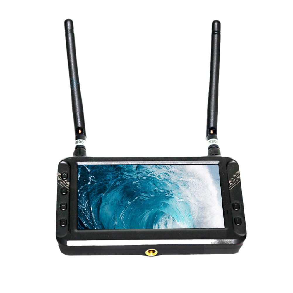 Qbkohphifm 4,3 5,8 G FPV-Monitor LCD-Bildschirm 800 X 480 FPV-Empfänger-Monitor Dual-Empfänger für RC FPV Drone Quadcopter