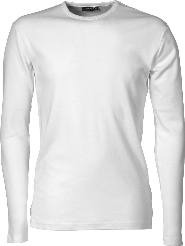 TJ530 Herren Longsleeve Interlock T-Shirt Langarm, Farbe:white;Herrengrößen:M M,White