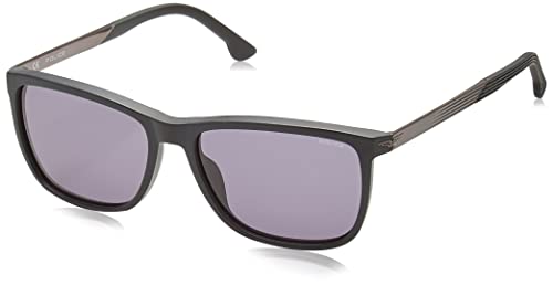 Police Unisex SPLC35 Sunglasses, Matt/Sandblasted Schwarz, 57