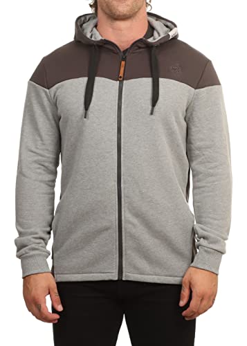 Protest Men Full Zip Hoodie NXGVIBER Dark Grey Melee L