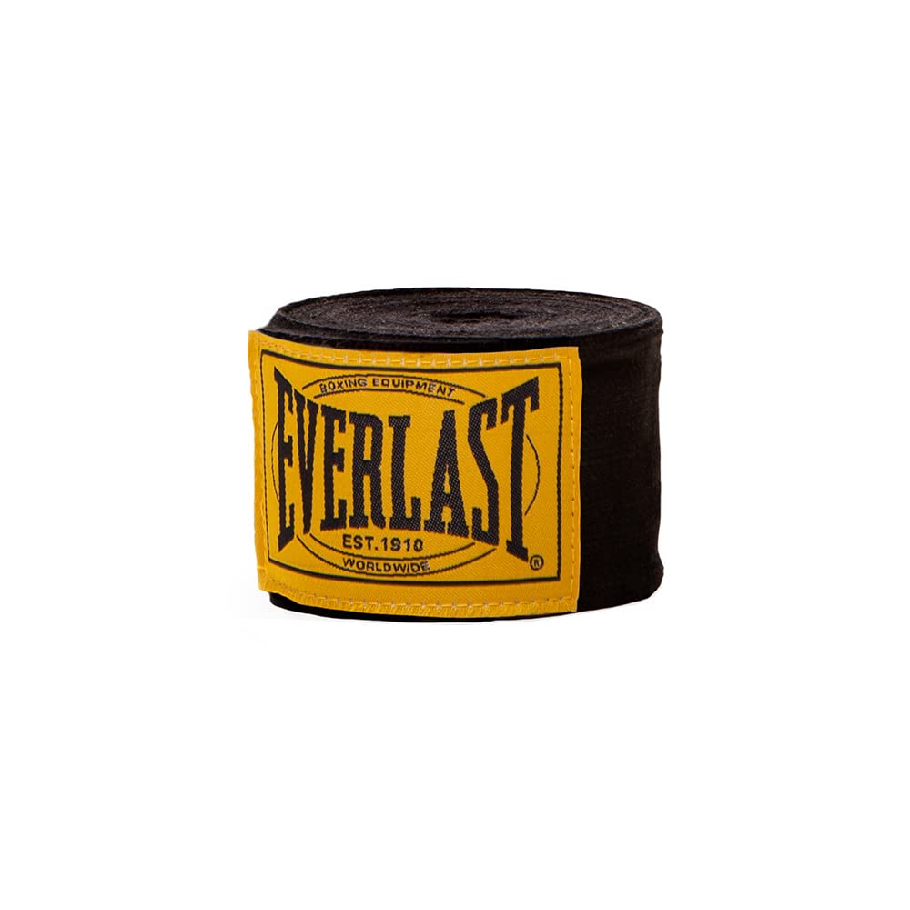 Everlast Unsiex Erwachsene Sport Boxen Handbandagen 1910 Handwraps, Schwarz, 180