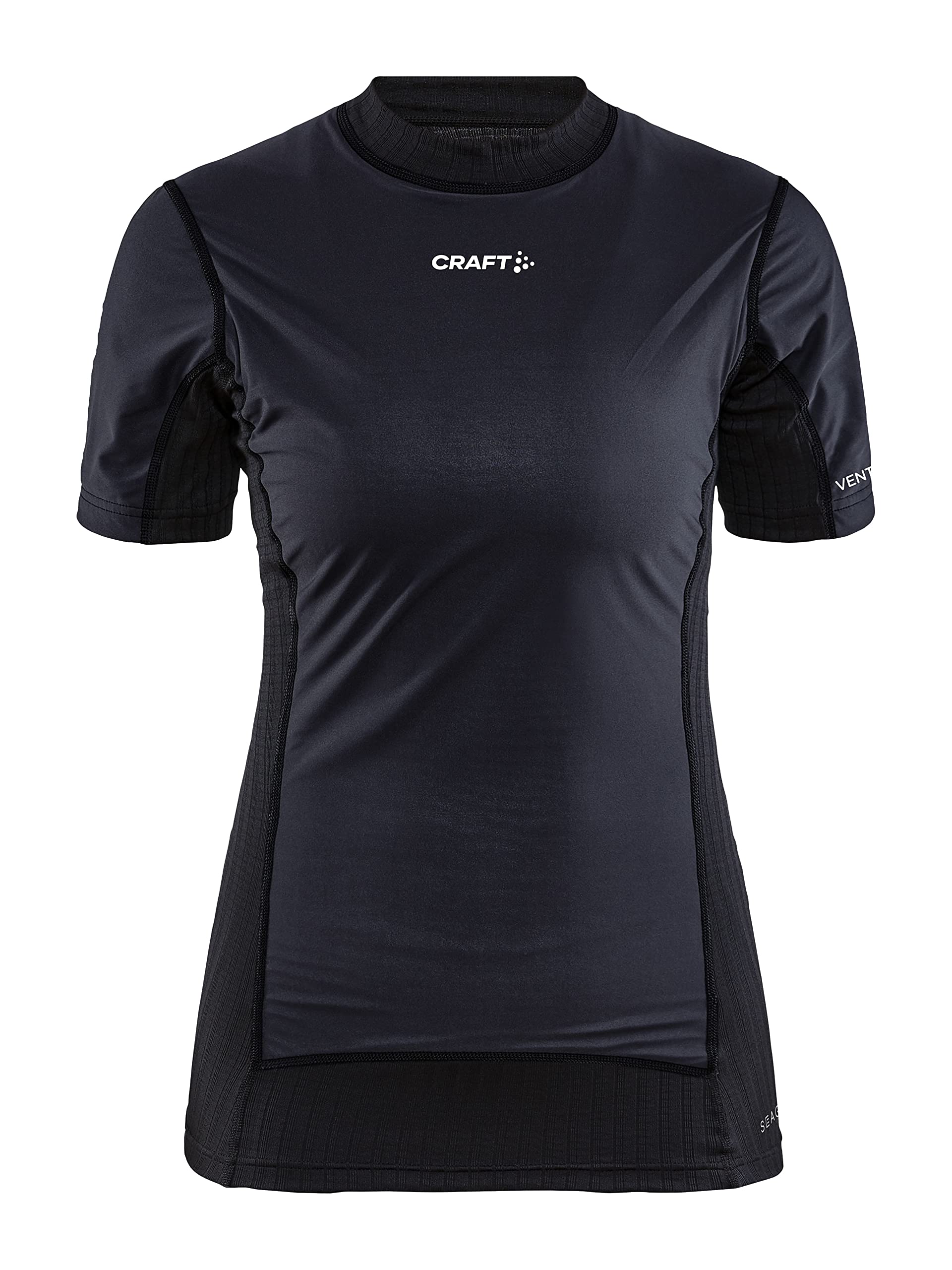 Craft Damen Active Extreme X Wind Ss W Oberteile, Schwarz/Granit, XL