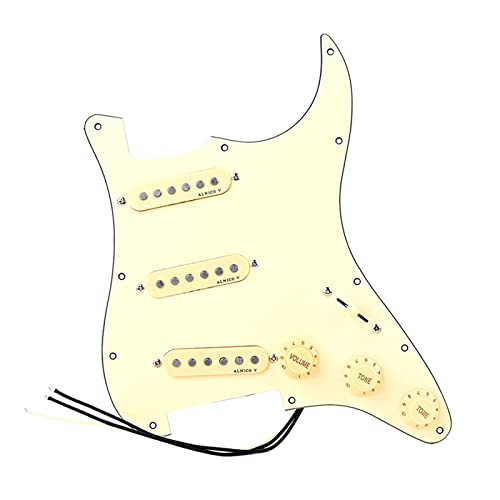 E-Gitarre Single Coil Pickup Pickup Pickguard 11 Löcher Gitarre Vorverdrahtet Loaded Pickguard Gitarre Spielzubehör E-Gitarre Anti-Kratzplatte