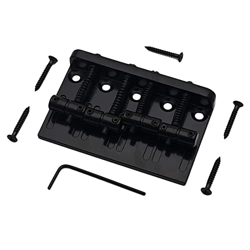 4 String Hardtail Bass Guitar Bridge Für Präzisionsbass Gitarrebrücke(Black)