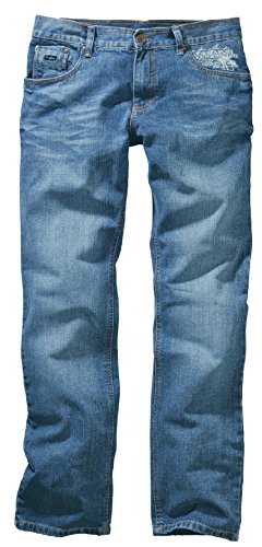 Hero Boston Herren Straight Fit Jeans Heritage Hose - Ltd. Edition - 7120(46 (32/32),Light Blue Stone - 7681)