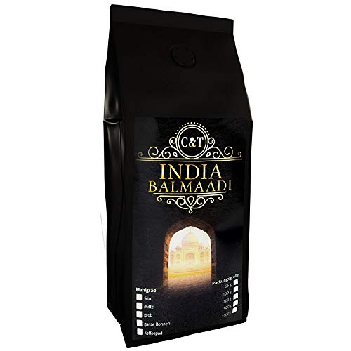 Kaffee Globetrotter - Echte Raritäten (Fein Gemahlen, 500g) India Balmaadi - Raritäten Spitzenkaffee - Werden Sie Zum Entdecker!