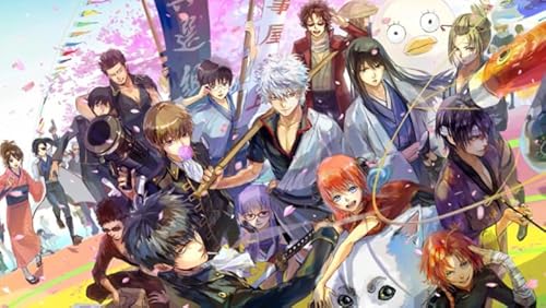 HfmQuisutron Jigsaw Puzzle 1000 Stück Klassische Anime Gintama Poster Buntes Geschicklichkeitsspiel Für Die Ganze Familie Erwachsene Xy182Tk