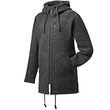 Mufflon Herren Wollmantel Mu- Patrick W300 Anthra dunkelgrau - XXL