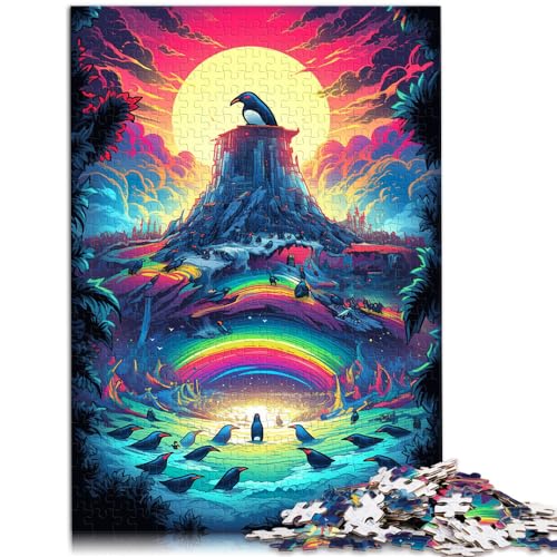 Puzzle Bunte Pinguine 1000-teiliges Puzzle für Erwachsene, Holzpuzzle, jedes Teil ist einzigartig – anspruchsvolles, unterhaltsames Spiel für die ganze Familie, 1000 Teile (50 x 75 cm)