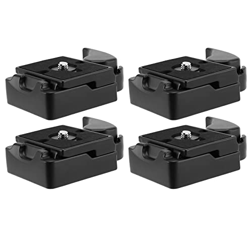 Kiudduy 4X Schwarze Kamera 323 Schnell Platine mit Speziellem Adapter (200Pl-14) Fuer 323 Stativ Einbeinstativ SLR Kamera