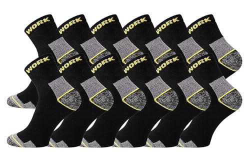 TippTexx 24 Kurze Ökotex Arbeitssocken mit zusätzlicher Garantie, Arbeits-Sneakersocken (12 Paar, 39/42)