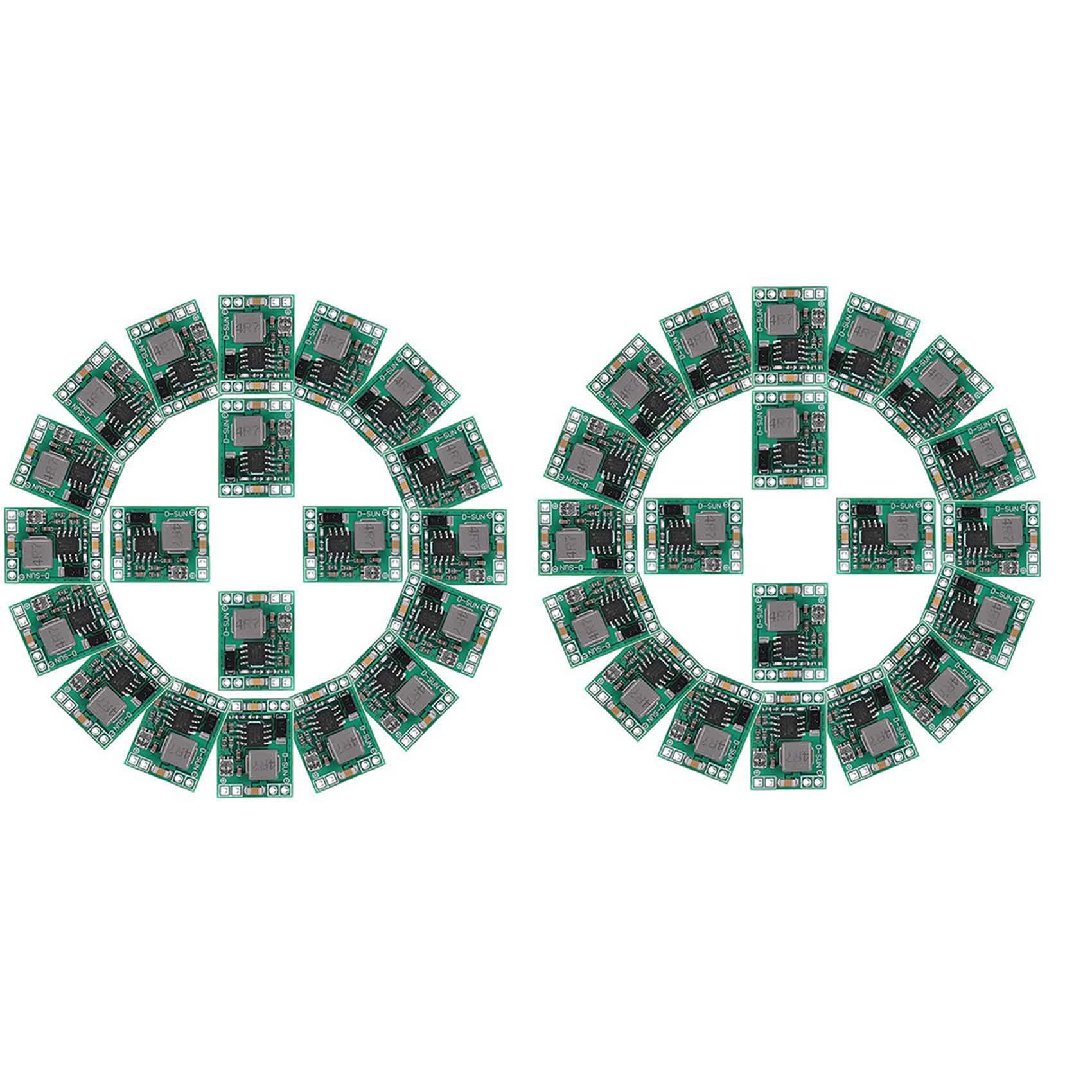 Kiudduy 40 Stück Mini MP1584EN DC-DC Buck Konverter Einstellbares Strom Versorgung Modul 24V Bis 12V 9V 5V 3V Reduzierter Spannung Regler