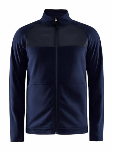 Craft ADV EXPLORE FLEECE MIDLAYER | Fleecejacke Herren 3XL | Blaze | gebürstetes Fleece | mit Daumenloch | Reißverschlusstaschen | Quick Dry Jacke Herren | Outdoor Fleecejacken für Herren