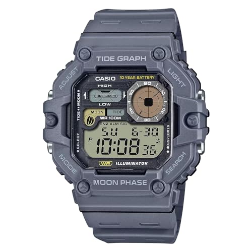 CASIO Sports - WS-1700H-8A Armbanduhr Armbandfarbe: Grau Maus Zifferblatt LCD Schwarz Herren