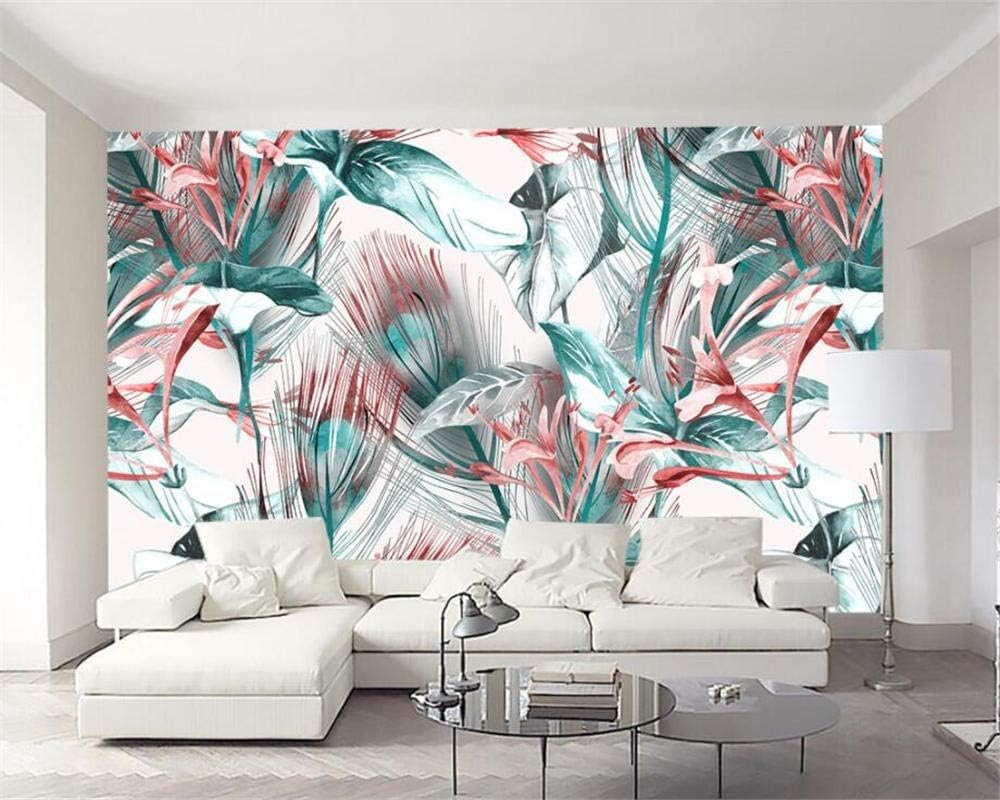 Tropische Pflanzen Bananenblatt Bananenblume 3D Tapete Poster Restaurant Schlafzimmer Wohnzimmer Sofa TV Dekorative Wand-400cm×280cm