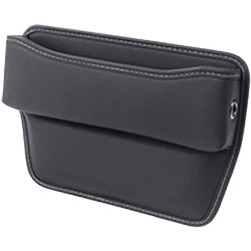 MINGRUILIHAI Autositz Aufbewahrungsbox für Dacia Duster, Auto Lückenfüller Seitentaschen Organizer Storage Box PU Leder Autositze Sitzlücken Zubehör,A/Black