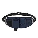 Gürteltasche für Outdoor-Sport, Laufen, mit Wasserflaschenhalter, Handy-Tasche für Spaziergänge, Wandern, Farbe: Blau