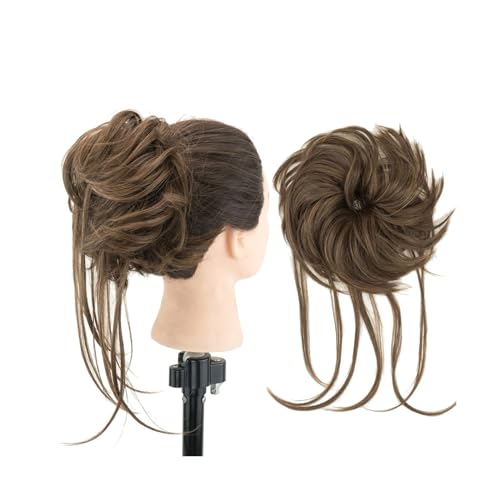 Haarteil Unordentlicher Haarknoten Hochsteckfrisur Lange Haargummis Wickeln Pferdeschwanzverlängerung Gewellte Haarteile Chignon Stirnband Haarverlängerung(Sunny Blonde)