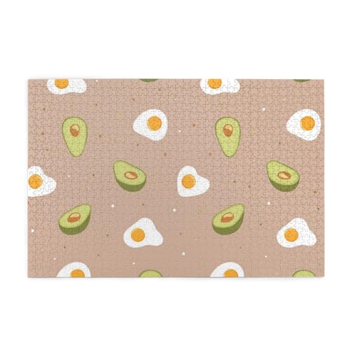 Ei und Avocado, Puzzles 1000 Teile Holzpuzzle Spielzeug Familienspiel Wanddekoration