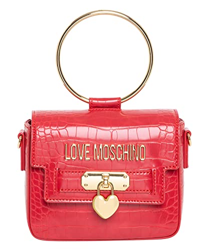 Love Moschino Damen Borsa Pu St.Croco Rosso Umhngetasche, Denimblau