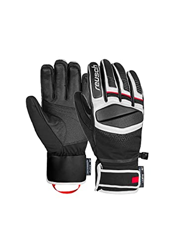 Reusch Herren Mastery Handschuhe, Black/White/fire red, 9