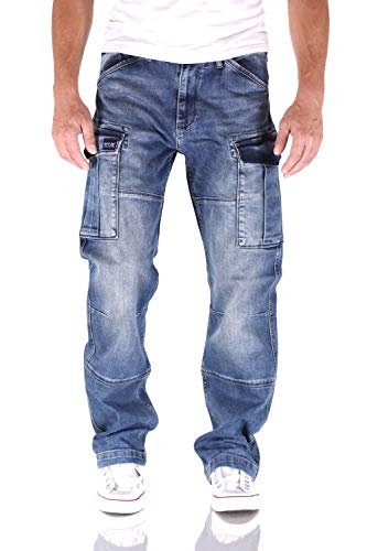 Big Seven Brian Vintage Aged Cargo Herren Jeans, Hosengröße:W32/L34