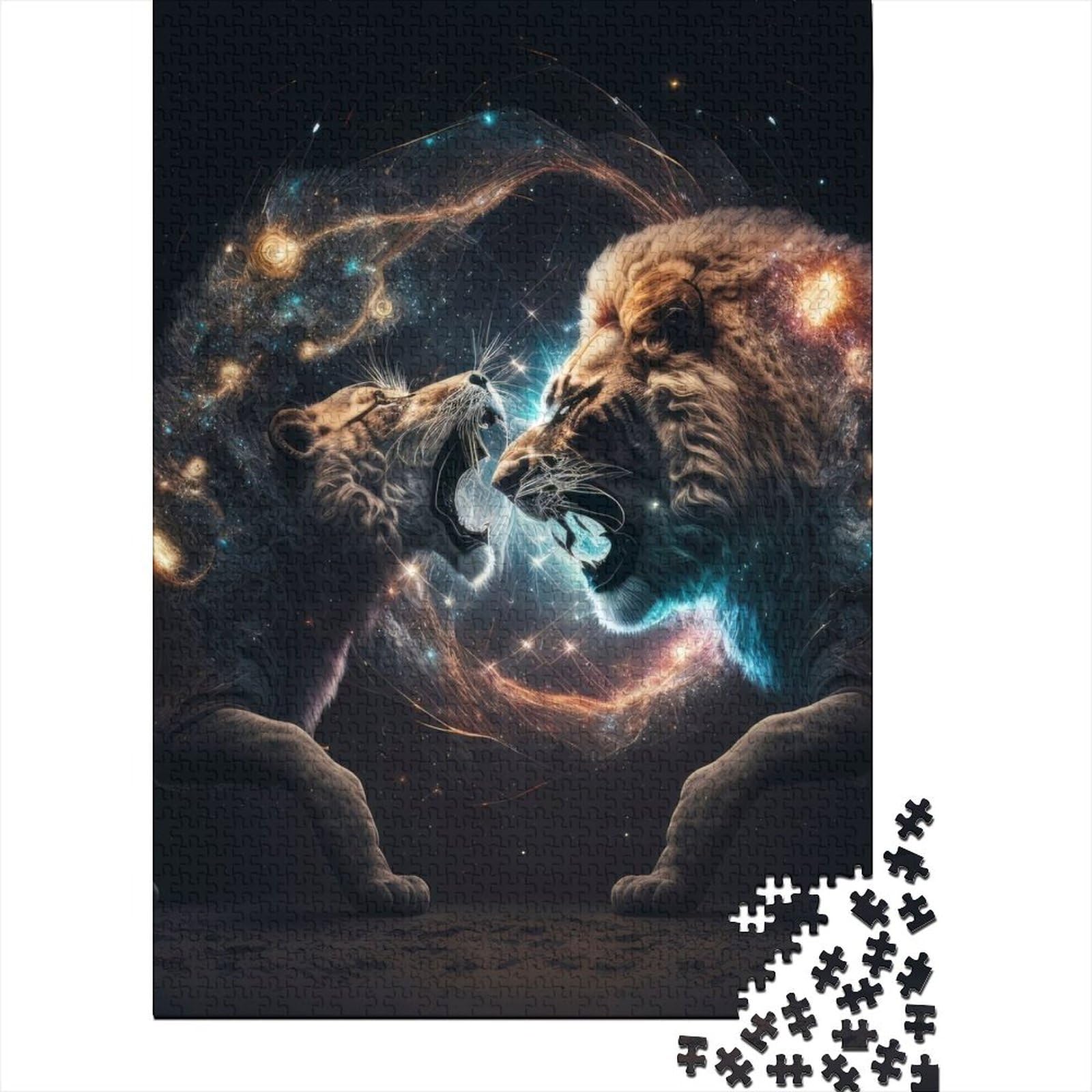 Universal Lion Fury Lustiges Puzzle für Erwachsene 1000 Teile, 1000-teiliges Puzzle für Erwachsene, Teenager, Denksport-Puzzle für Erwachsene, 75 x 50 cm