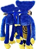 RDCIRP Übergroße Huggys Wuggys Plüsch, Horror Monster Poppys große Figur Spielzeiten Puppe Spielzeug Dekoration for Kinder Erwachsene Weihnachtsspiel-Fan Geburtstag (Color : Blau, Size : 100CM)