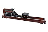 Holz Wasser-Rudergerät Wood Champion Rower II Ruderzugmaschine mit Water Resistance System klappbar Bluetooth (Buche dunkel)