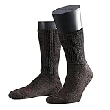 FALKE Unisex Walkie Ergo Wandersocken Dicke Dämpfung Gerippt Strapazierfähig Antiblasen Warm Atmungsaktiv Schnelltrocknend Klimaregulierend Geruchsneutralisierend Wolle Funktionsgarn 1 Paar, Braun -