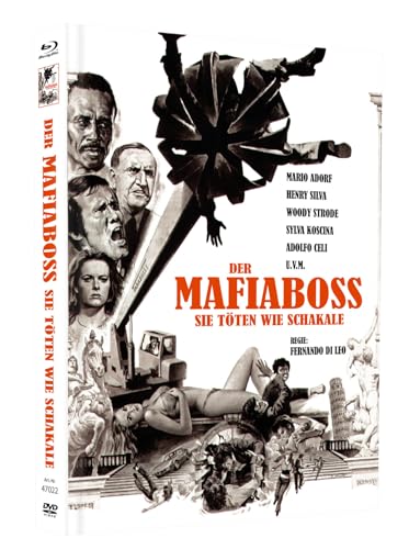 Der Mafiaboss - Sie töten wie Schakale - Mediabook - Cover C - Inkl. Poster A4, gefaltet, 7 Postkarten, 1 Untersetzer - Limited Edition auf 111 Stück (Blu-ray+DVD)