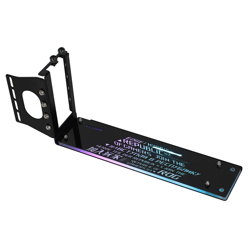 Mllepjdh Grafikkarte Vertikaler Computer PCIe 3.0 Vertikal GPU Halterung Für Gehäuse Kickstand Basis Mit LED 5V ARGB Syn Vertikale Grafikkarte Halterung