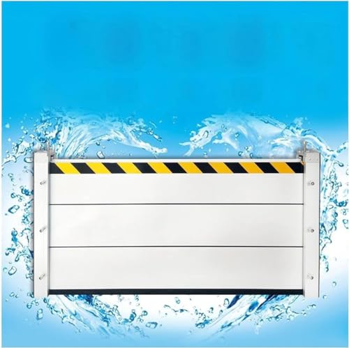 VUSLB Notfallset für wasserdichte Hochwasserschutztüren, reflektierendes Warndesign, wiederverwendbar, für Überschwemmungen(Größe: 100 x 40cm)
