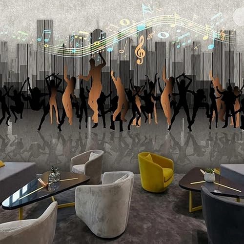 Kunst Mode Musik Tanz Muster Bar Ktv 3D Tapeten Wanddekoration Fototapete Sofas Wohnzimmer Wandbild Schlafzimmer-150cm×105cm