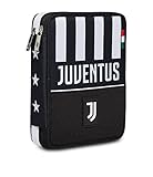 Seven Federmäppchen, Mäppchen, mehrfarbig, Federtasche für Schreibwaren, Etui mit Stiften, Kugelschreiber, & mehr, 3 Fächer, Mädchen & Jungen, Schule - Grundschule, XXL, JUVENTUS, schwarz/weiß