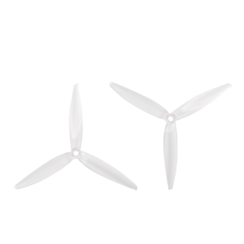 LSFWJP for Gemfan 2 Paar 5 Farben 7040 7,0x4,0 FPV PC 3 Propeller Prop Blade CW CCW Welle durch die Maschine mehr Spezialmotor 2407 (Color : Transparent 2pair)