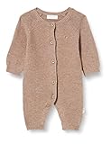 Noppies Baby Unisex Baby Playsuit Monrovia Long Sleeve Overalls, Taupe Melange-P757, 74