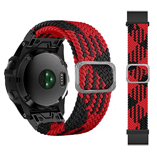 OPKDE Loop Nylon-Uhrenarmband mit Schnellverschluss für Garmin Fenix 6 6X Pro 5X 5 Plus 3HR Fenix 7X 7 Forerunner 935 MK2 Uhrenarmband, 26mm Fenix 5X 3 3HR, Achat