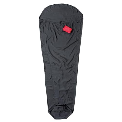 Cocoon seidenschlafsack expedition liner - silk ripstop - x-large - black - 225x88/52cm