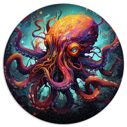 Spielgeschenk Jigsaw Octopus Art 1000 Puzzleteile für Erwachsene 67,5 x 67,5 cm Denksportspiel Familienspiel Stressabbau Schwieriges Herausforderungspuzzle