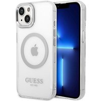 Guess GUHMP14MHTRMS iPhone 14 Plus 6.7 Silber/Silber Hard Case Metal Outline Magsafe (GUHMP14MHTRMS)