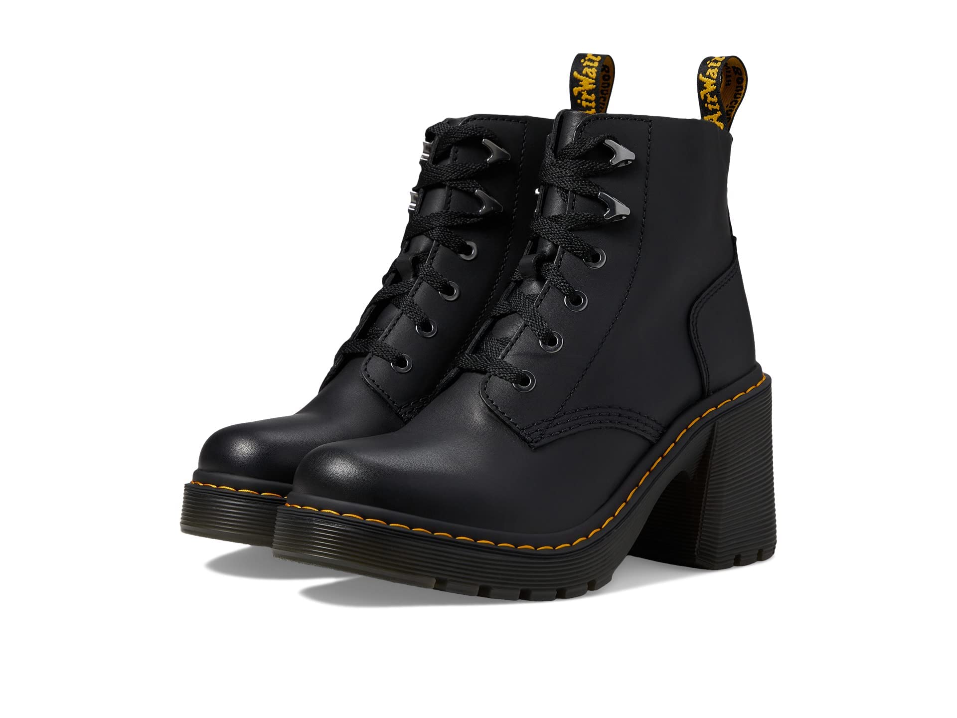 Dr. Martens Damen Jesy 6 Tie Boot Mode-Stiefel, Black Sendal, 41 EU