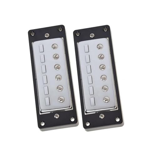 1Set Chrome E-Gitarre Pickups Mini 6 Saiten Humbucker Pickups Set Single-Coil-Tonabnehmer