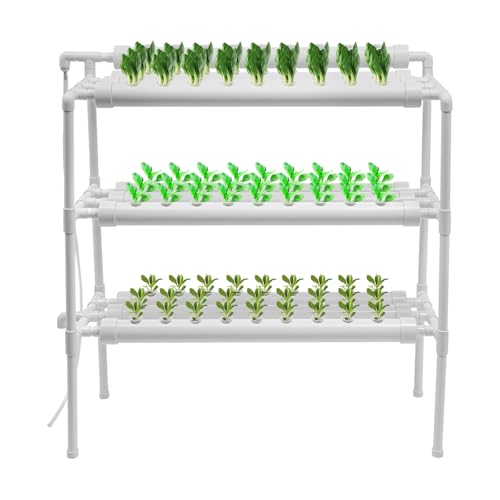 3 Etagen Hydroponisches Anzuchtsystem 90 Plant Hydrokultur System 102 * 40 * 100 cm Aeroponic Tower Geeignet für den Innen- und Außenanbau von Blattgemüse wie Raps Rote Bete und Chili