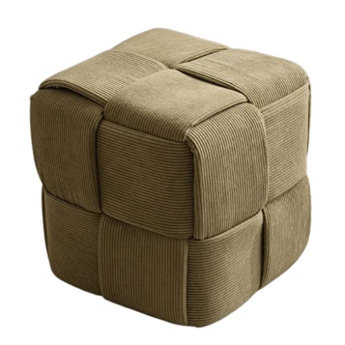 CNBYDK Fußhocker, Fußhocker Kleine Hocker Haushaltshocker Kleine quadratische Hocker Einzelne Sofas Fußstützen und Sitzblöcke / 3er-Pack