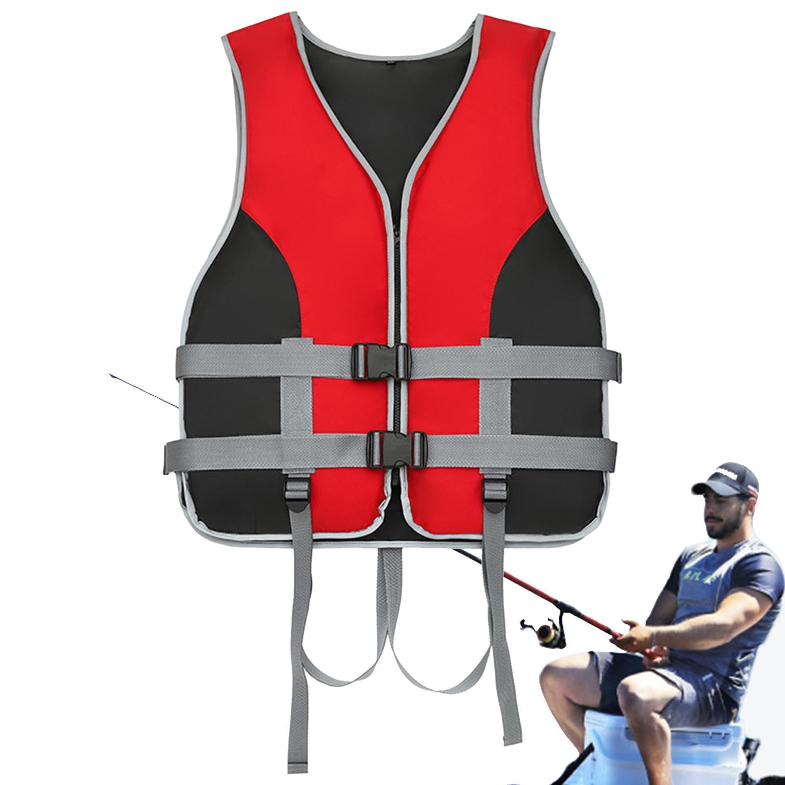 Schwimmjacke für Erwachsene, Verstellbare Schwimmweste Floaties Jacke, Erwachsene Hoher Auftrieb Schwimmweste für Wasserski, Surfen, Segeln, Wakeboarden