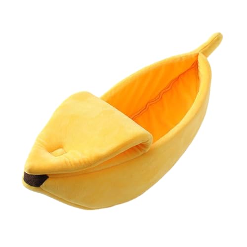 Katzenbett in Bananenform für drinnen, für Katzen, kleine Hunde, warmes Bett, Haus, Haustierzelt, Bett, Kätzchenhöhle, verdicktes Kissen, für drinnen, Kätzchen